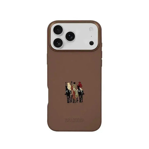 Pochette originale pour iPhone 17 Pro Santa Barbara Polo Racquet Club JUSTAN- (MARRON)