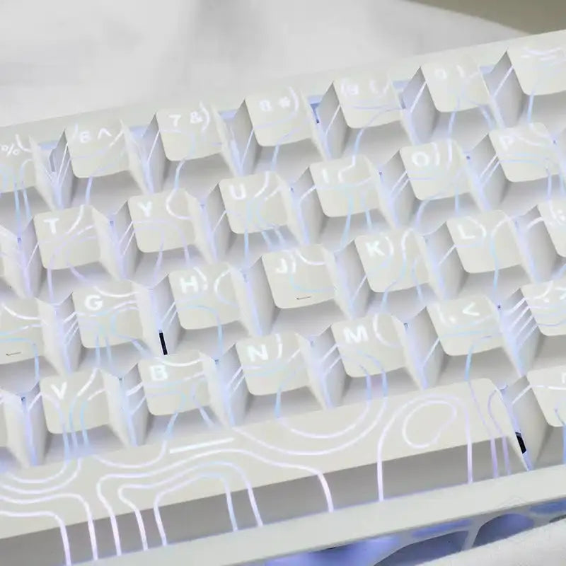Clavier Keycaps blanc compatible RGB Connecto.ma