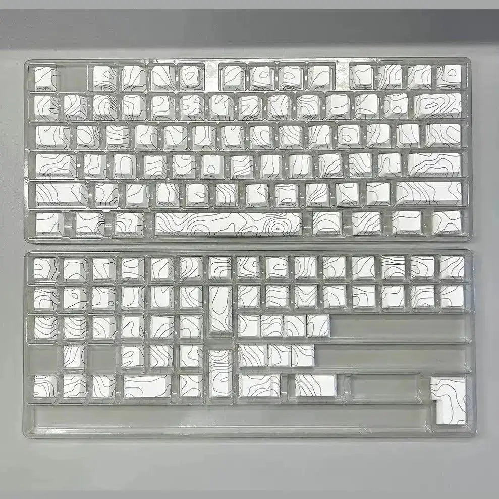 Keycaps Blancs pour Clavier – Compatibles RGB — vue 2 — Connecto.ma