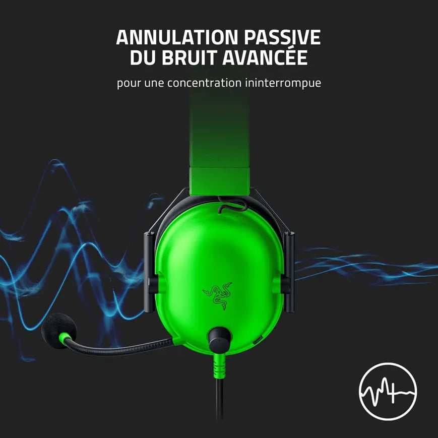 Razer Blackshark V2 X Casque gaming –filaire — vue 4 — Connecto.ma