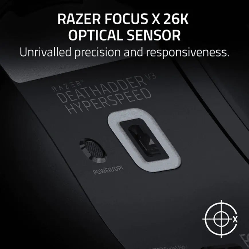 Souris Gaming Deathadder v3 Hyperspeed – Noire (8886419334552) Connecto.ma