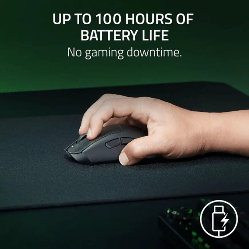 Souris Gaming Deathadder v3 Hyperspeed – Noire — vue 3 — Connecto.ma