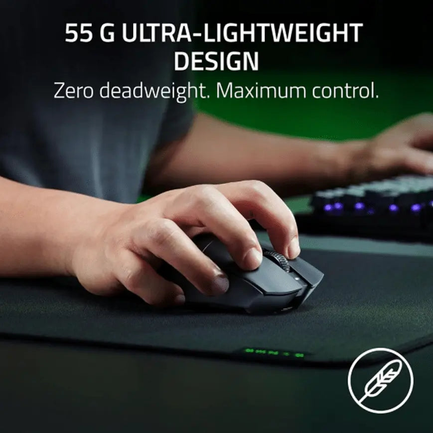 Souris Gaming Deathadder v3 Hyperspeed – Noire — vue 4 — Connecto.ma