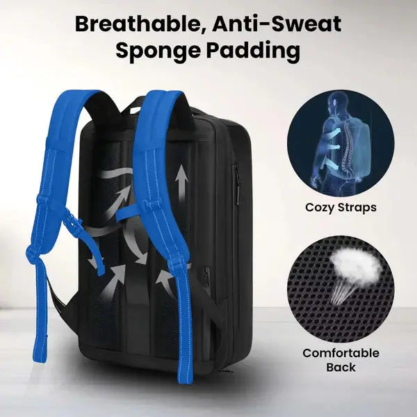 Sac à Dos Étanche RZTX – 55L, Antivol, Sac Sous Vide & Ventouse Puissante Intégrée et Fermeture à code-cartable Connecto.ma
