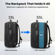 Sac à Dos de voyage sous vide Étanche RZTX–45L RZTX–55L, Antivol, Sac Sous Vide & Ventouse Puissante — vue 5 — Connecto.ma