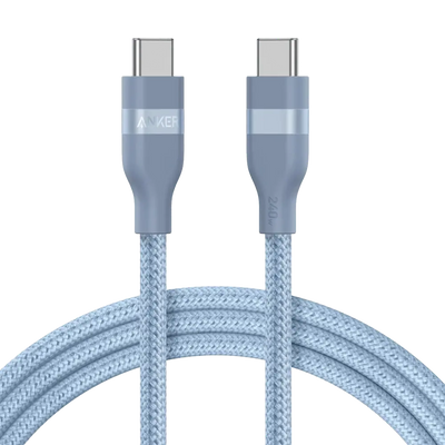 Anker Câble USB-C Tressé 240W Écologique – Charge Rapide (Bleu) — Connecto.ma