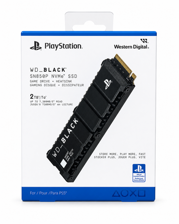 SSD WD_BLACK SN850P 2 To NVMe avec dissipateur thermique pour PS5 - Connecto.ma Maroc