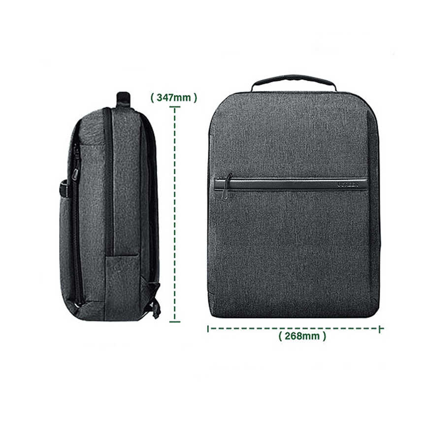 Sac à dos UGREEN 90798 - vue de profil avec dimensions 347 x 268 mm