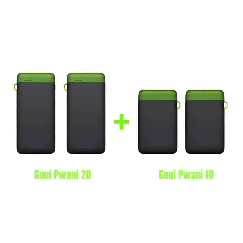 Goui PowerBank Pack – 2x Pwani 10 avec 2x Pwani 20 – 15W — Connecto.ma