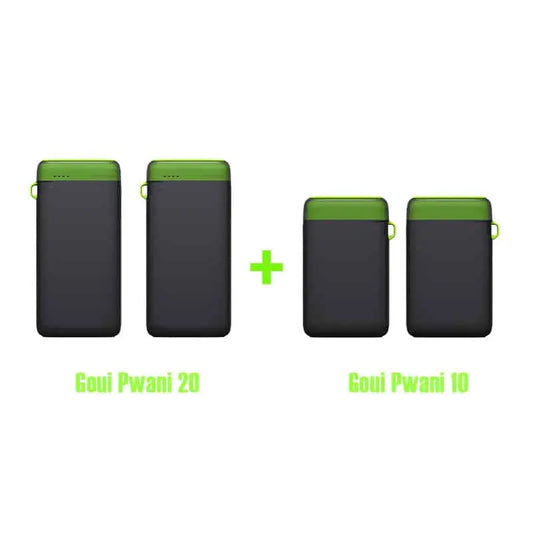Goui PowerBank Pack – 2x Pwani 10 avec 2x Pwani 20 – 15W (G-BUNDLE34) GOUIMaroc | Connecto.ma