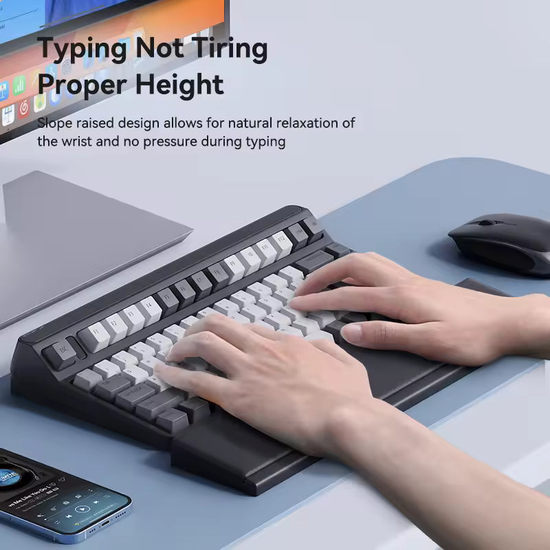 Repose-poignets de clavier Hagibis avec rangement – Noir et Blanc