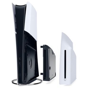 Lecteur disque PS5 Slim monté sur console – installation sans outil