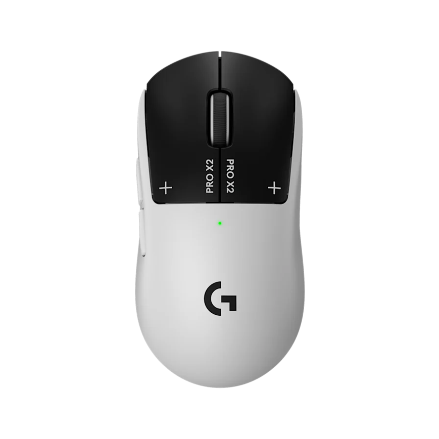 Logitech G PRO X2 SUPERSTRIKE souris gaming sans fil blanche vue de face — Connecto.ma Maroc