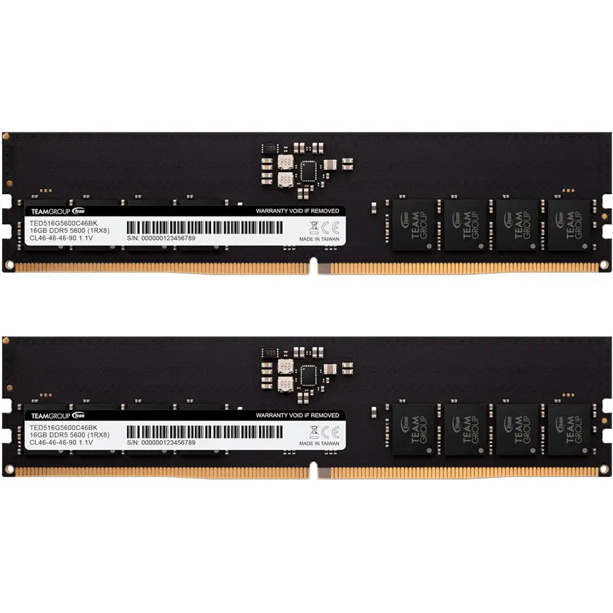 Barette mèmoire TeamGroup Elite 32GB(2x16GB) – DDR5 4800Mhz  (TED532G5600C460) Connecto.ma