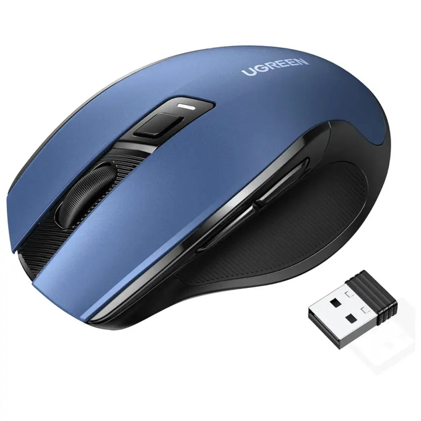 Souris sans fil Ugreen Design Ergonomique 2.4 – Blue — vue 2 — Connecto.ma