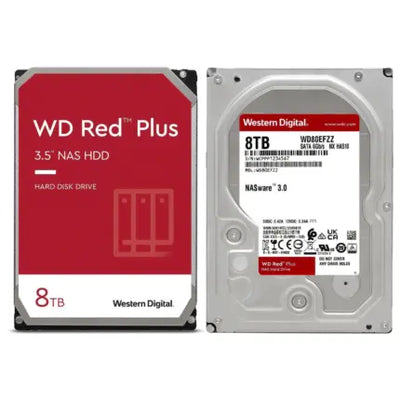 Disque dur WD Red Plus 8 To – NAS, SATA III, 5640 RPM, 128 Mo de cache — Connecto.ma