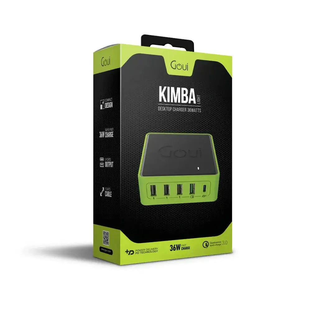 Chargeur de Bureau Goui KIMBA Lite – 5 ports 36W (G-60WUSBPDL) GOUIMaroc | Connecto.ma