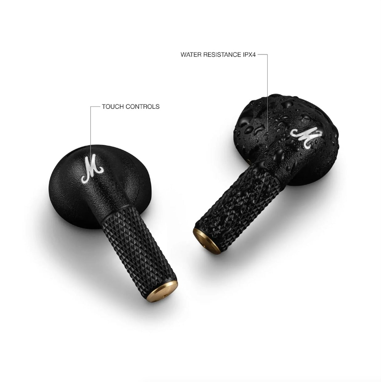 Écouteurs Bluetooth Marshall Minor IV Noir – True Wireless, 30 h d’autonomie