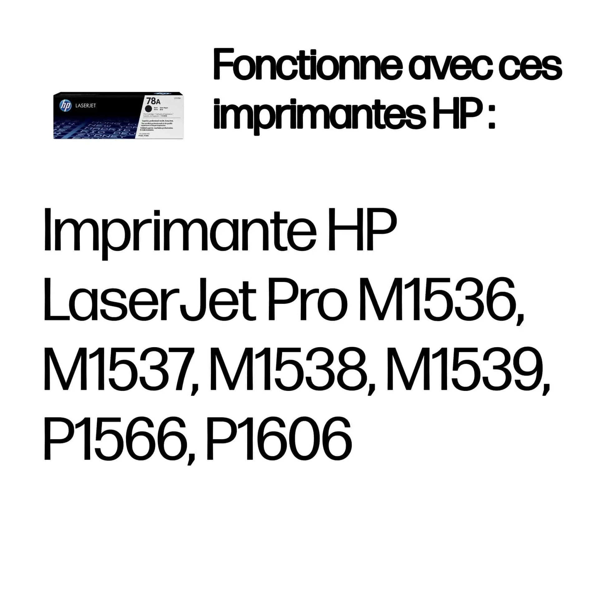 HP 78A Noir – Toner HP LaserJet d’origine (CE278A) Connecto.ma