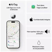 Apple AirTag  2e génération – Localisateur intelligent pour clés, sac et bagages - Connecto.ma