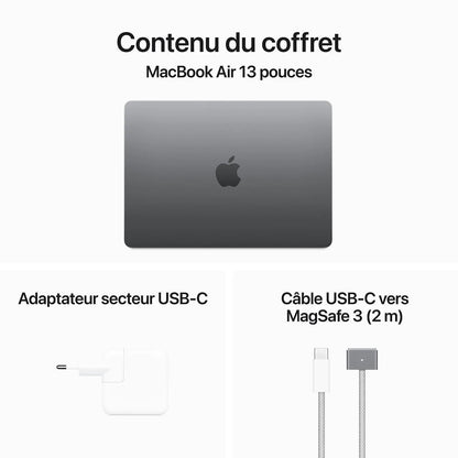 Apple MacBook Air M3 13 pouces (2024) Gris sidéral 16Go/512 Go (MXCR3FN/A) Connecto.ma