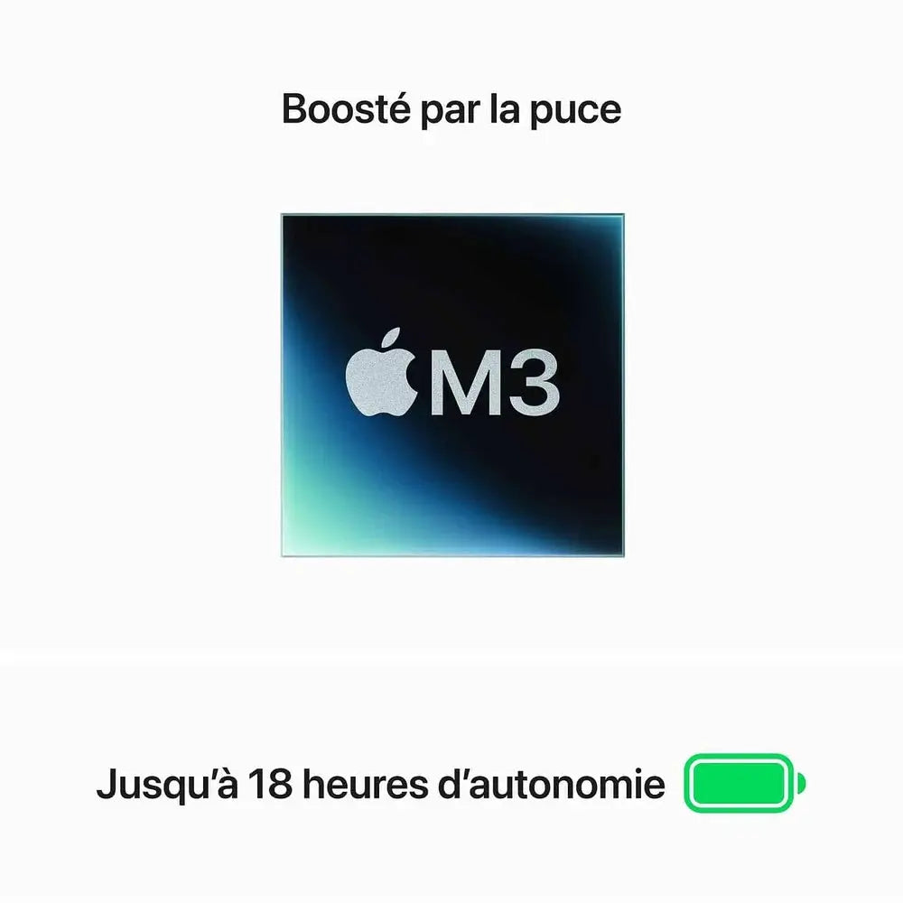 Apple MacBook Air M3 13 pouces Lumière stellaire 16Go/512 Go — vue 3 — Connecto.ma
