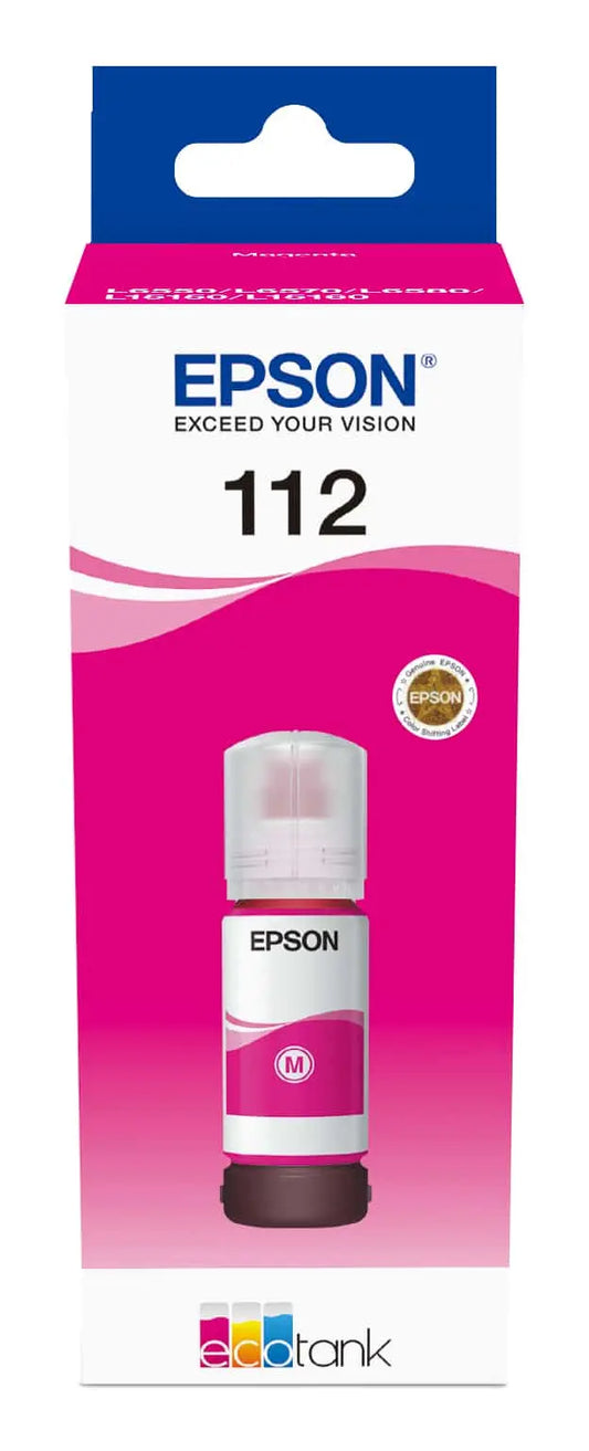 Bouteille d’encre Epson EcoTank 112 – Magenta (C13T06C34A) Epson