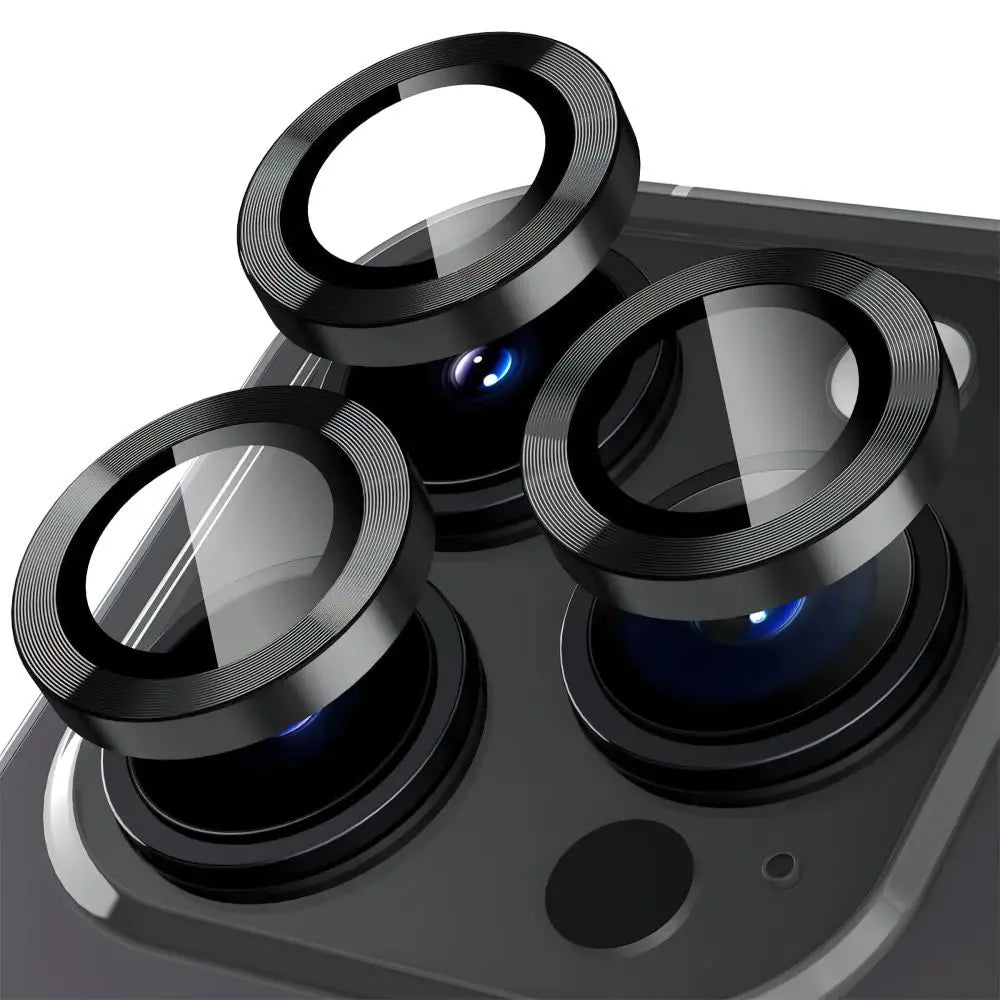 OKMUCH Protecteur d’Objectif d’Appareil Photo en Verre Trempé pour iPhone 14 Pro Max – Noir — Connecto.ma