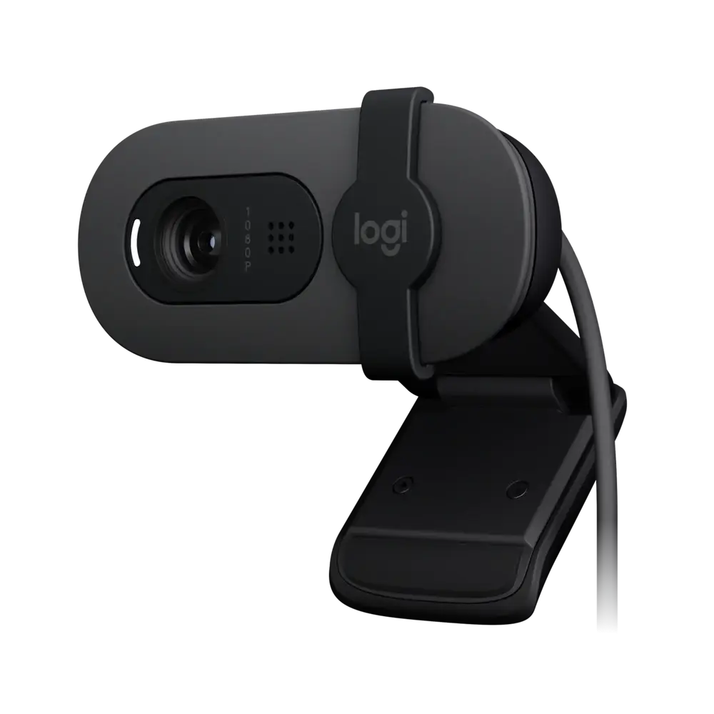 Logitech BRIO 100 – Webcam Full HD 1080p avec Micro (Graphite) — Connecto.ma