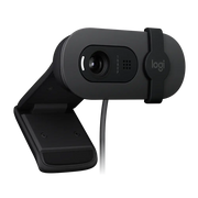 Logitech BRIO 100 – Webcam Full HD 1080p avec Micro (Graphite) — vue 3 — Connecto.ma