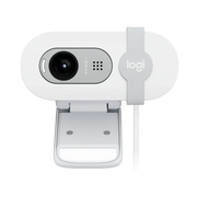 Logitech BRIO 100 – Webcam Full HD 1080p avec Micro (Blanc) — vue 3 — Connecto.ma