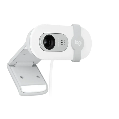 Logitech BRIO 100 – Webcam Full HD 1080p avec Micro (Blanc) — Connecto.ma