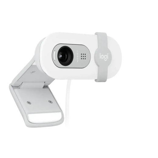 Logitech BRIO 100 – Webcam Full HD 1080p avec Micro (Blanc)