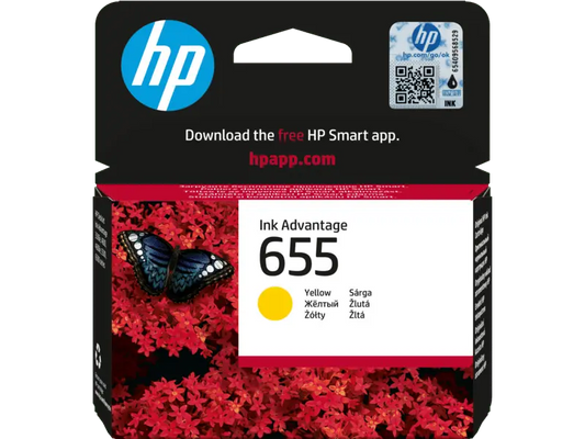 HP 655 Jaune – Cartouche d’encre HP d’origine (CZ112AE) Connecto.ma