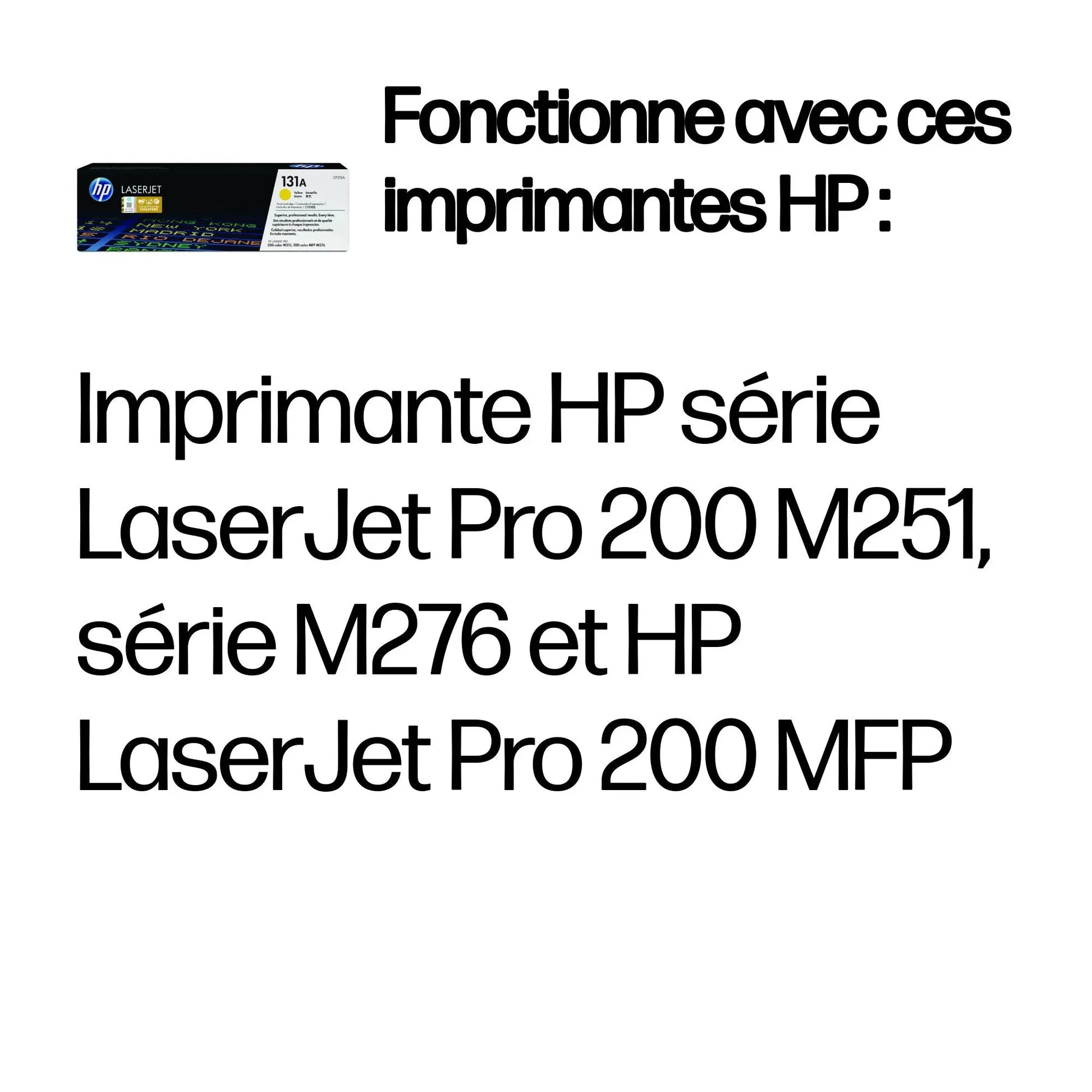 HP 131A Jaune – Toner HP LaserJet d’origine (CF212A) Connecto.ma