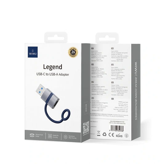 Adaptateur USB-C vers USB-A WiWU Wi-C052 – Charge rapide PD compact | Meilleur prix Maroc | Connecto.ma