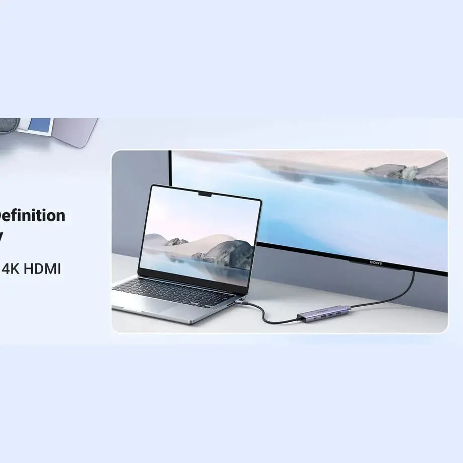 Adaptateur hub USB-C 5 en 1 Ugreen — vue 6 — Connecto.ma