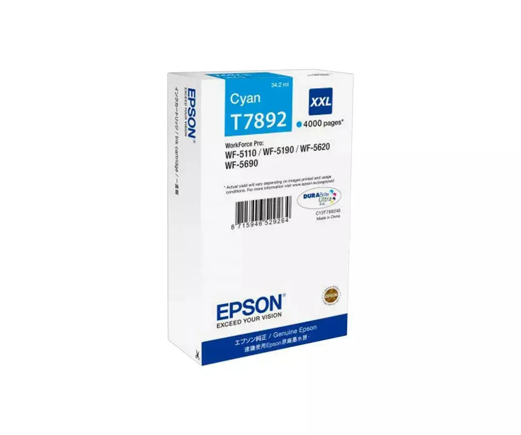 Epson T7892 Cyan – Cartouche d’encre XXL (C13T789240) Connecto.ma