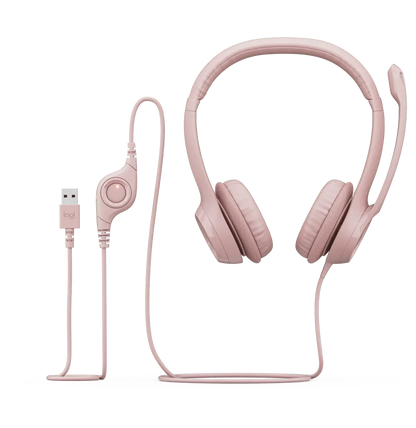 Casque Logitech H390 USB – Rose (981-001281) Connecto.ma