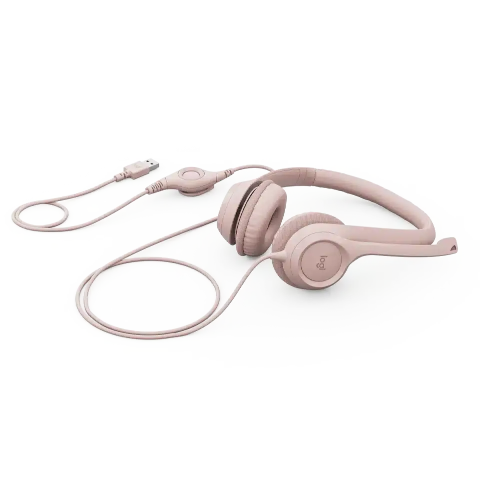 Casque Logitech H390 USB – Rose (981-001281) Connecto.ma