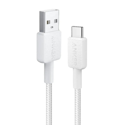 Câble Anker 322 PowerLine USB-C vers USB-C 60W 0,9 m A81H5 (Blanc) – Charge Rapide