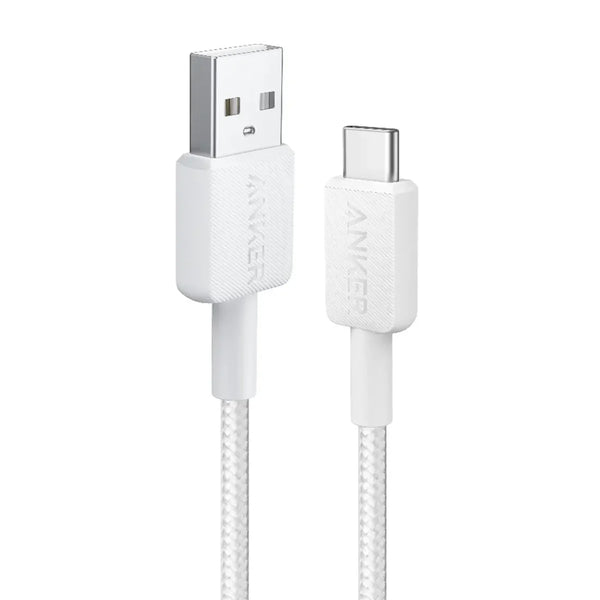 Câble Anker 322 PowerLine USB-C vers USB-C 60W 0,9 m A81H5 (Blanc) – Charge Rapide