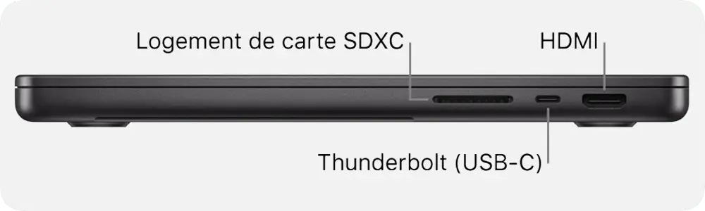 Apple MacBook Pro M4 14 pouces (2025) Black 16Go/512 Go Connecto.ma