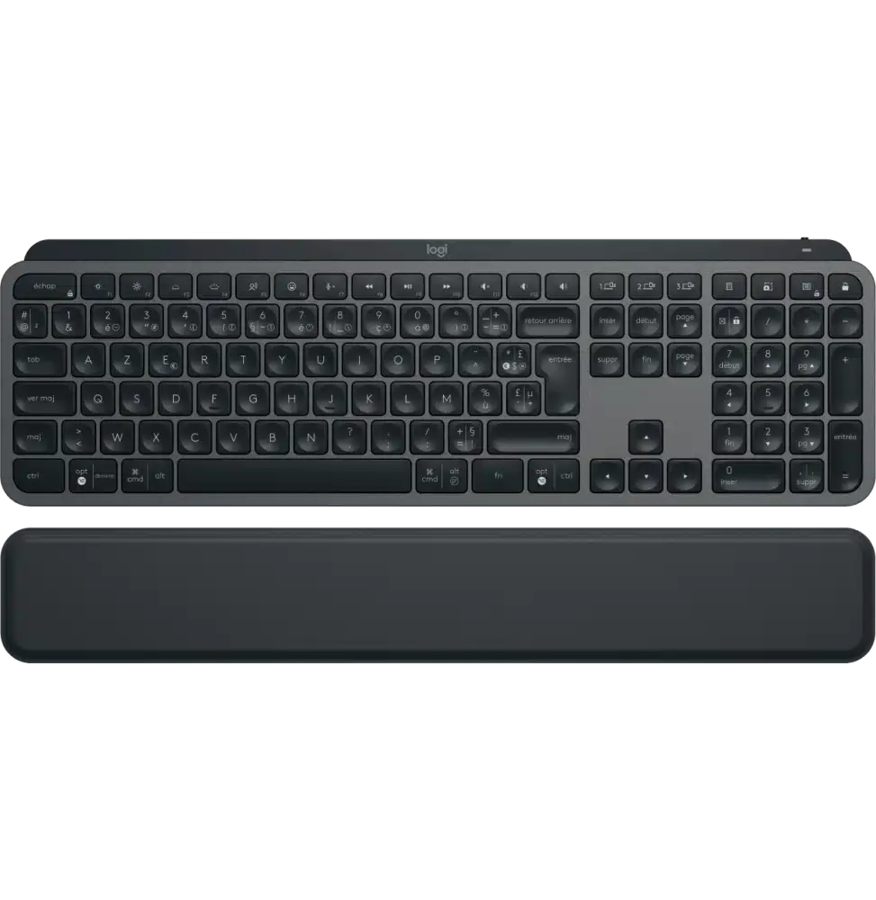 Clavier sans fil Logitech MX Keys Plus avec repose-poignets – AZERTY (920-009406) Logitech