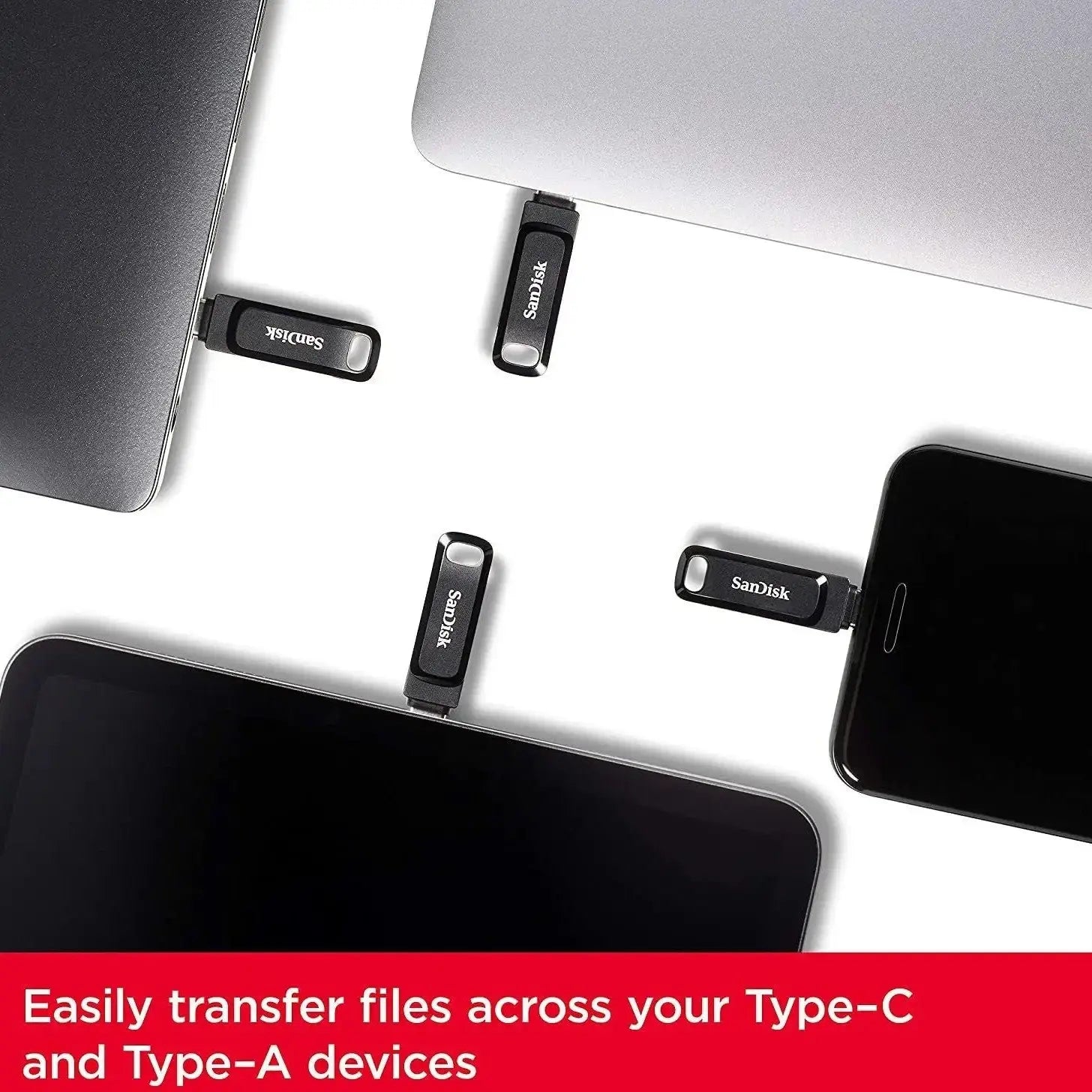 Clé USB Type-C™ SanDisk Ultra Dual Drive Go-64 Go — vue 3 — Connecto.ma