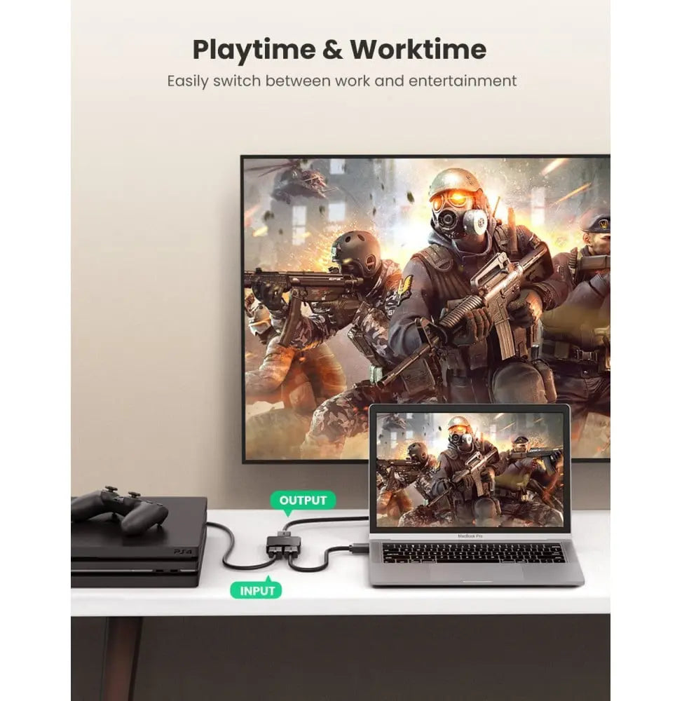 Commutateur HDMI UGREEN – 1 entrée, 2 sorties (50966) Connecto.ma