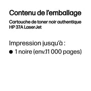 HP 37A Noir – Toner HP LaserJet d’origine — vue 3 — Connecto.ma