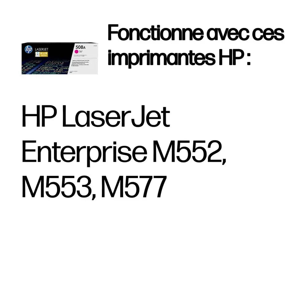 Toner HP 508A LaserJet authentique – Magenta — vue 3 — Connecto.ma