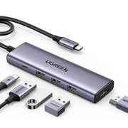 Adaptateur hub USB-C 5 en 1 Ugreen — vue 2 — Connecto.ma