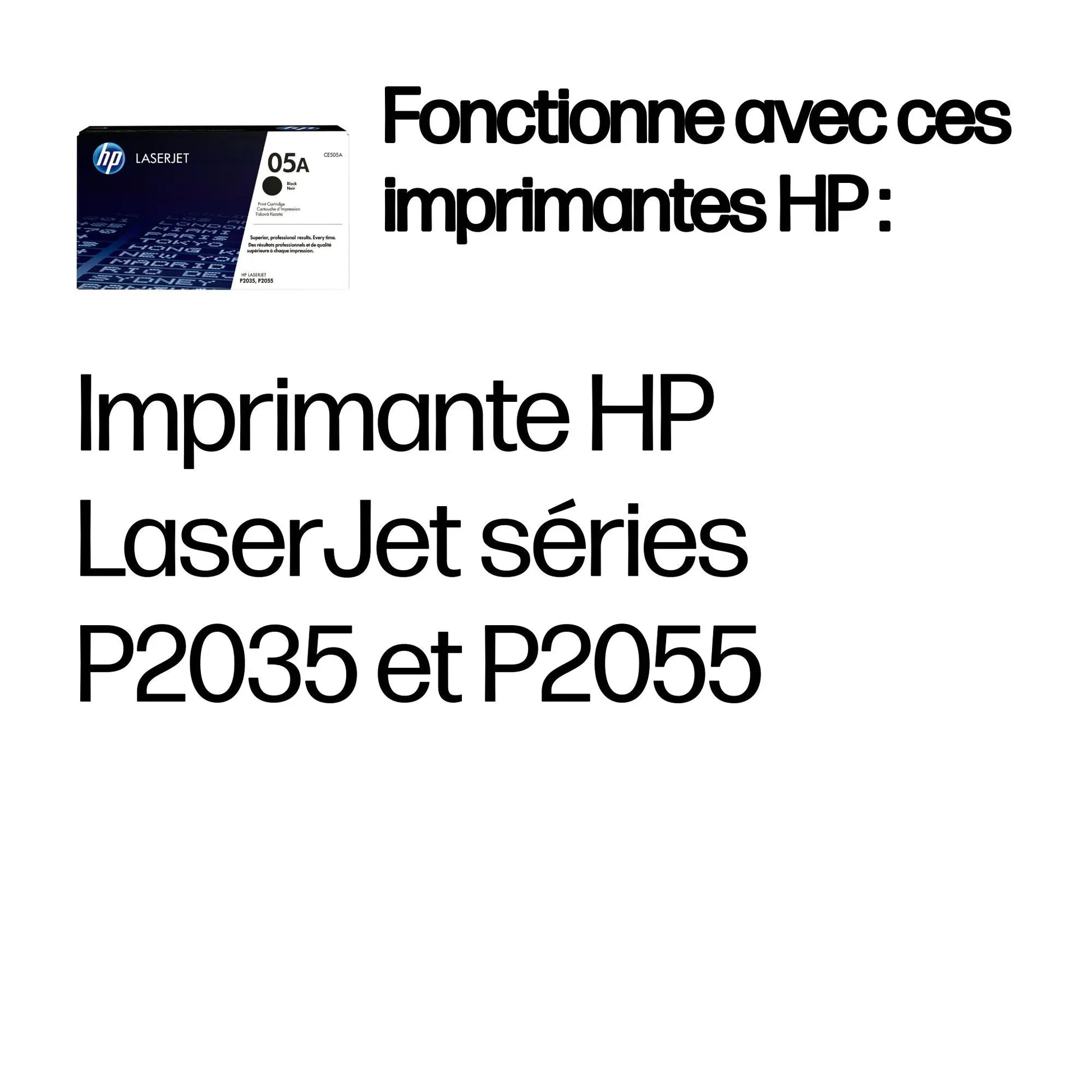 Toner HP 05A LaserJet authentique – Noir (CE505A) Hewlett Packard